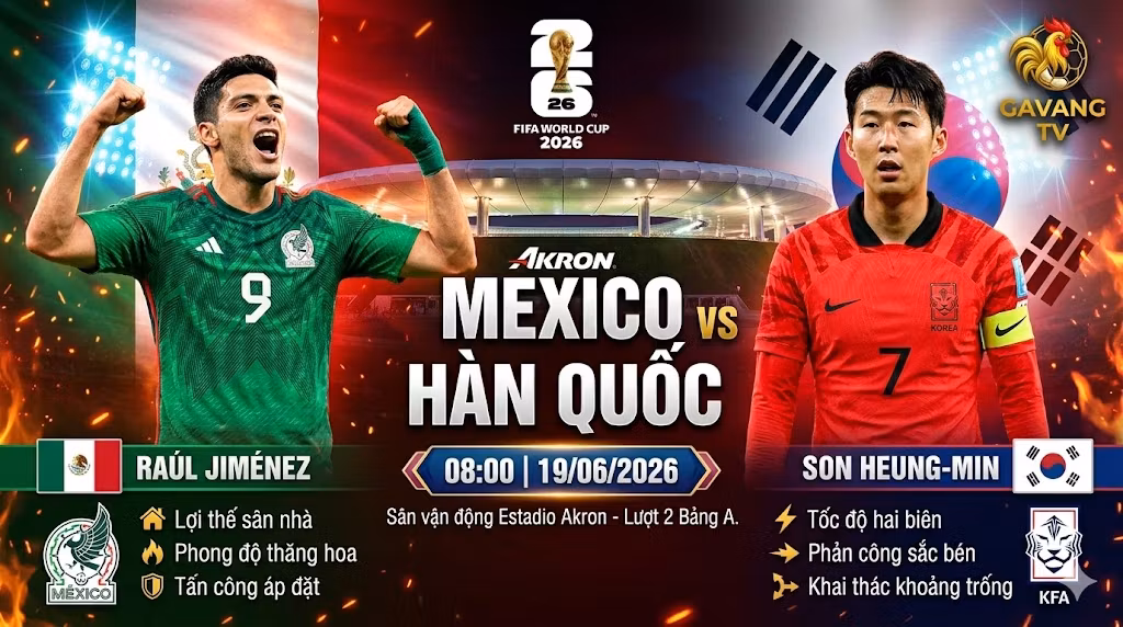 Nhận định bóng đá Mexico vs Hàn Quốc vòng bảng World Cup 2026