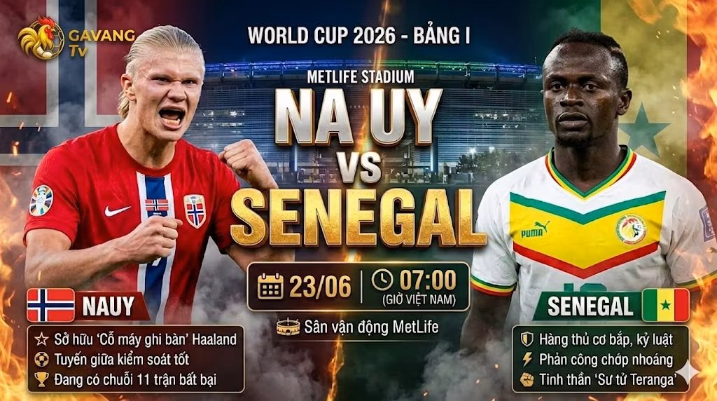 Nhận định Na Uy vs Senegal (7h 23/6) World Cup 2026: Khóa chặt Haaland
